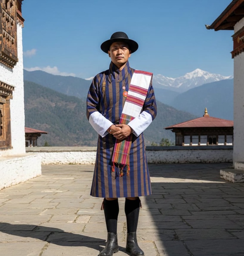 Bhutan Men National Dress